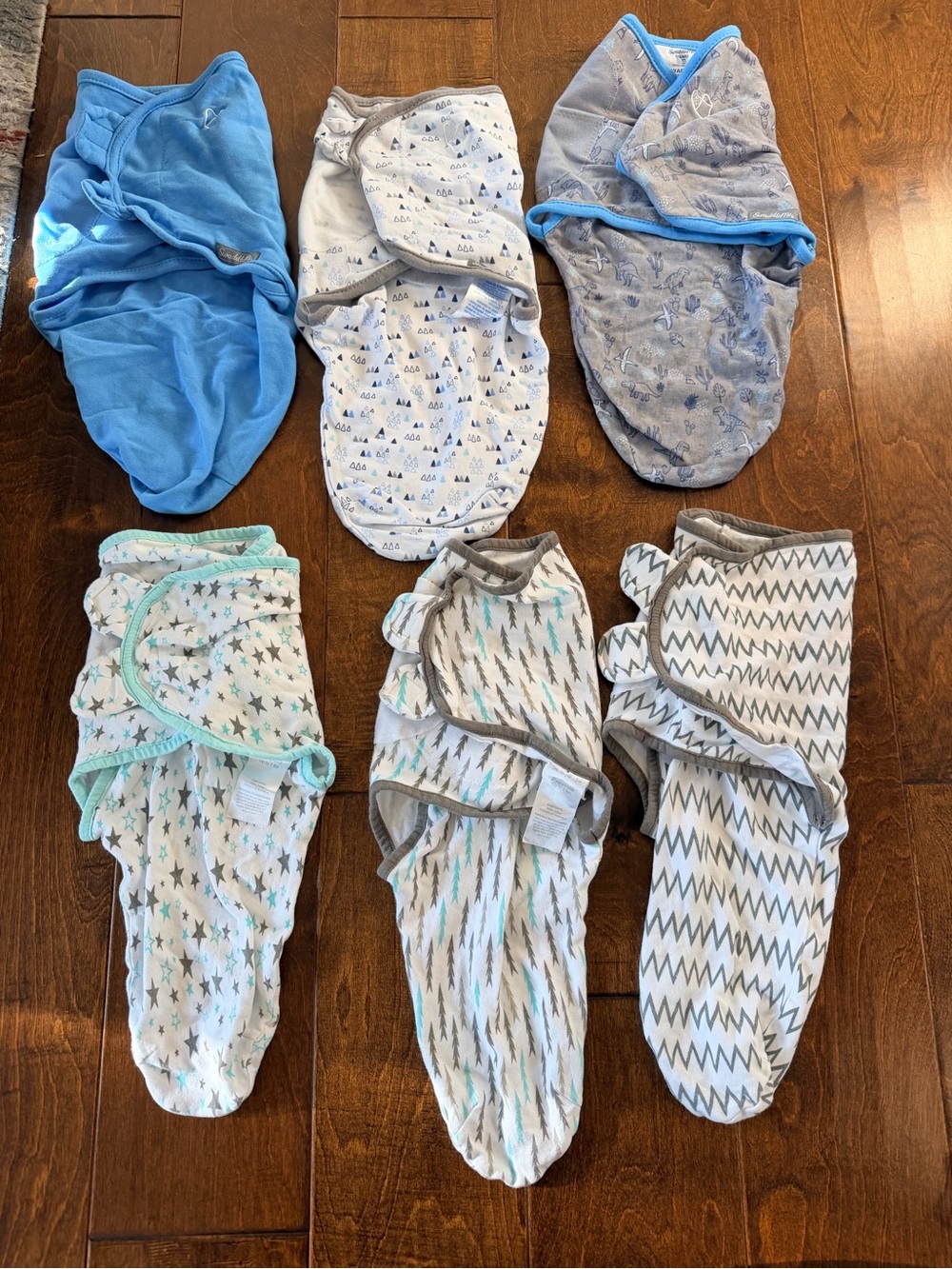 SwaddleMe Baby Wraps - Blue, Light Blue, Gray, Mint